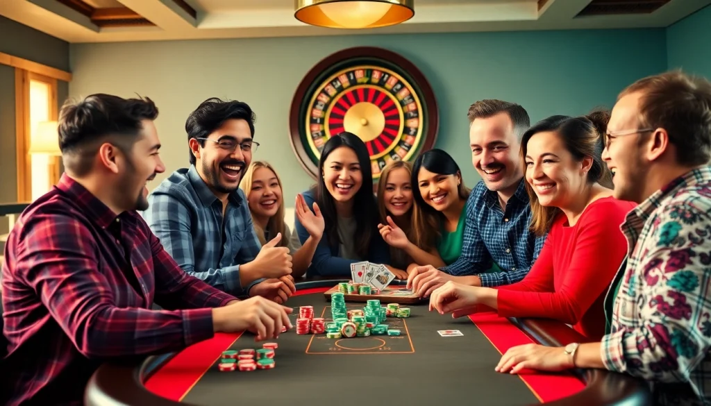 Awin66 online casino experience with players enjoying a vibrant gaming atmosphere.